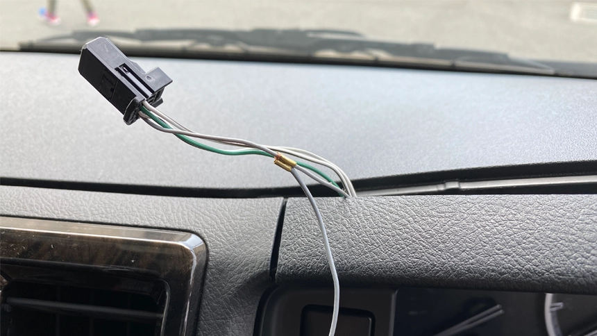 純正ビュースイッチの配線加工